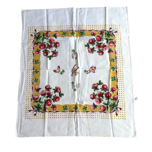 Startex cotton wonder-dri kitchen towel cloth shamrocks good luck lucky charms - Picture 1 of 9